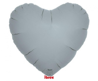 Balon foliowy, serce 14", Blue Gray, 5 szt.
