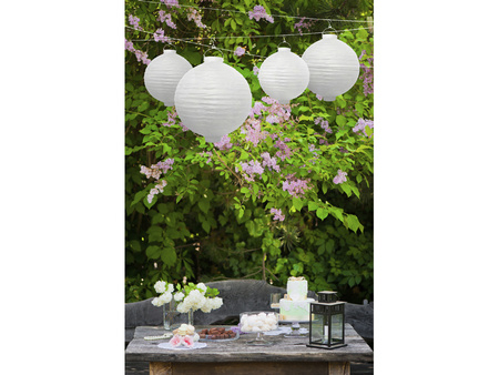 Lampion papierowy, biały, 30cm
