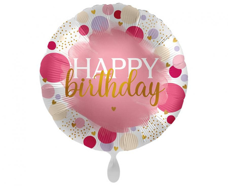Balon Foliowy Sweet Birthday ,45 cm zapakowany