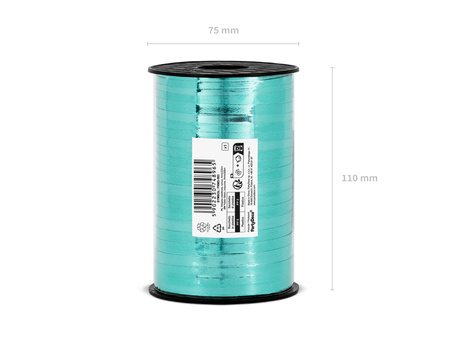 Wstążka plastikowa, turkus, 5mm/225m
