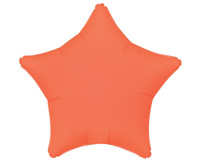 Balon foliowy Gwiazda, fluor pomarańczowy,19