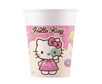 Kubeczki papierowe Hello Kitty and Kuromi, 200 ml, 8 szt.