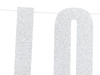 Baner Love, srebrny, 21x55cm