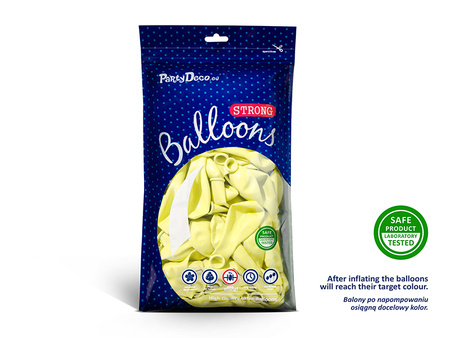 Balony Strong 30cm, Pastel Light Yellow (1 op. / 50 szt.)