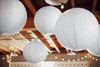Lampion papierowy, biały, 35cm