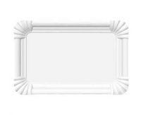 Talerzyki papierowe White, 13x20 cm, 100 szt.