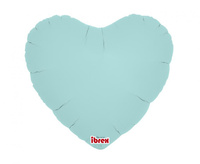 Balon foliowy, serce 14", Pastel Blue, 5 szt.