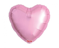 Balon foliowy, serce 18", Metallic Pink, 5 szt.