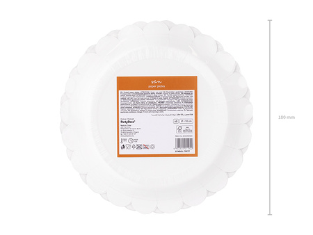 Talerzyki Słoneczko, mix, 18 cm (1 op. / 6 szt.)