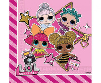 Serwetki papierowe LOL Gliteratti Metalic MGA Entertainment, rozm. 33x33 cm, 20szt.