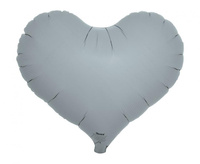 Balon foliowy, serce Jelly 14", Blue Gray, 5 szt.