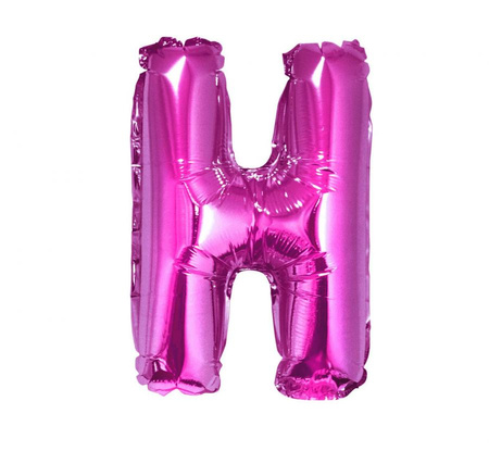 Balon foliowy "Litera H", różowa, 35 cm