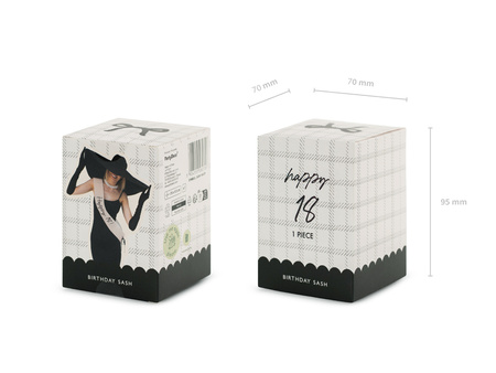 Szarfa Happy 18, krem, 76 cm