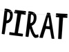 Baner Piraci - Pirates Party, czarny, 14x100cm