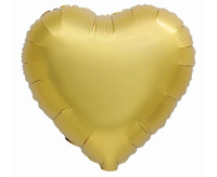 Balon foliowy "Serce", matowe, antyczne złoto, 18"