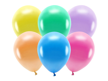 Balony Eco 26cm metalizowane, mix (1 op. / 10 szt.)