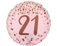 Balon foliowy 18" Pretty pink 21st birthday