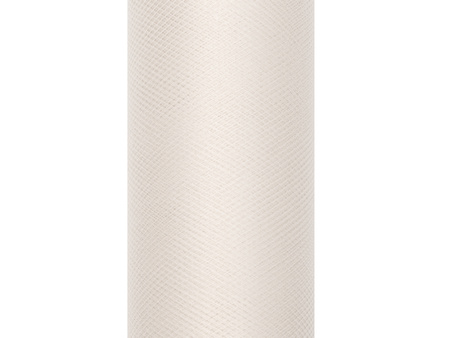 Tiul gładki, kremowy, 0,3 x 9m (1 szt. / 9 mb.)