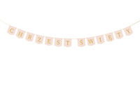 Baner ''Chrzest Święty'', 2 m, jasny różowy