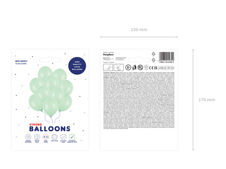 Balony Strong 27cm, Pastel Pistachio (1 op. / 10 szt.)
