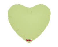 Balon foliowy, serce 14, Pastel Green, 5 szt.