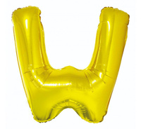 Balon foliowy "Litera W", złota, 89 cm