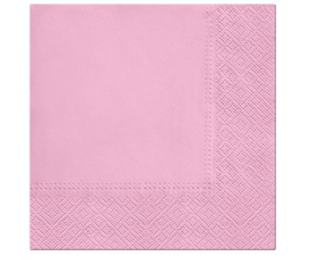 Serwetki gładkie jednokolorowe Rosa 33x33 cm / 20 szt.