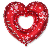 Balon foliowy 24" - "Piękne serce - I Love You"