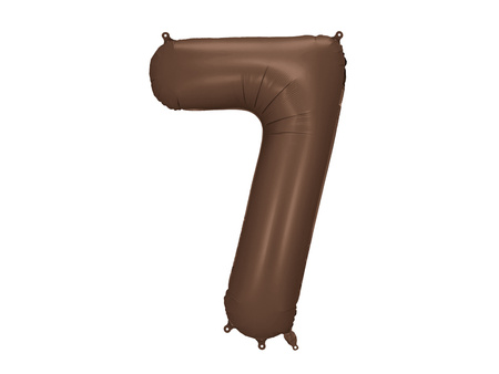 Balon foliowy Cyfra ''7'', 86cm, mocca