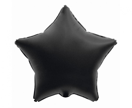 Balon foliowy "Gwiazda", matowa, czarna, 19"