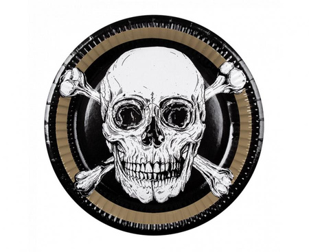 Talerzyki papierowe "Piraci" 23 cm, 10 szt.