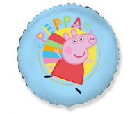 Balon foliowy 18" - Happy Peppa (niebieski), 1 szt.