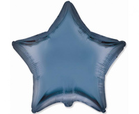 Balon foliowy 18" - Gwiazda (satynowy stalowo-niebieski)