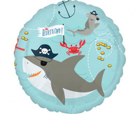 Balon foliowy 18 Ahoy Birthday, zapakowany