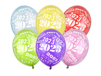 Balony 30cm, 2023, Metallic mix (1 op. / 6 szt.)