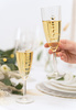 Naklejki na kieliszki ''Bride & Groom'', złoty (1 op. / 2 szt.)
