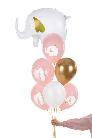 Balony 30 cm, Roczek, Baby pink (1 op. / 50 szt.)