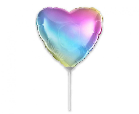 Balon foliowy 9" - "Serce" (gradient pastelowy)