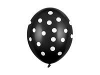 Balony 30cm, Kropki, Pastel Black (1 op. / 50 szt.)