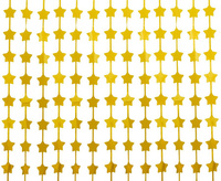 Kurtyna Gwiazdki, matowa złota, 100x200 cm