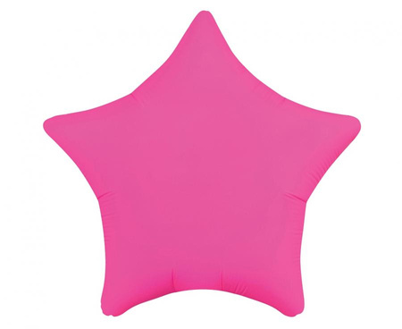 Balon foliowy Gwiazda, fluor c. różowy,19