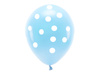 Balony Eco 33 cm pastelowe, Kropki, błękit (1 op. / 6 szt.)
