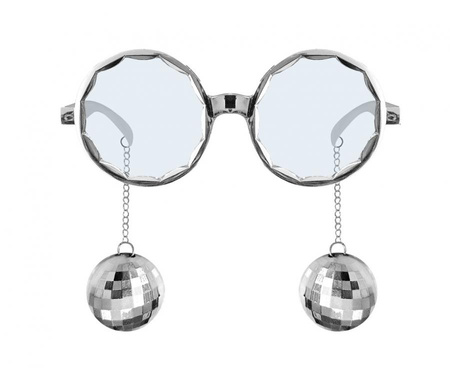 Okulary Disco, srebrne