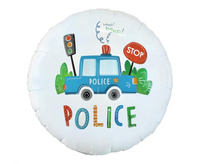 Balon foliowy Police, okrągły 18 cali
