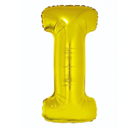 Balon foliowy "Litera I", złota, 89 cm