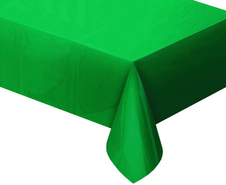 Obrus foliowy metaliczny zielony, 137x183 cm