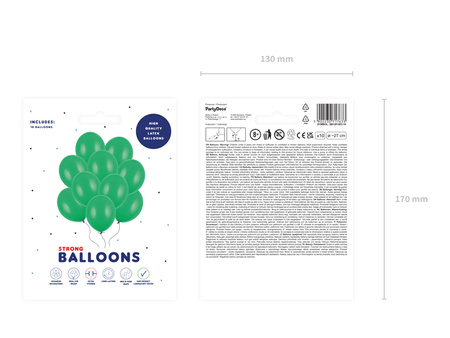 Balony Strong 27cm, Pastel Emerald Green (1 op. / 10 szt.)