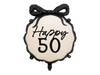 Balon foliowy pastylka Happy ''50'', 47.5x45 cm, mix