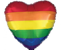 Balon foliowy 18 Serce - Tęczowe