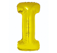 Balon foliowy "Litera I", złota, 89 cm